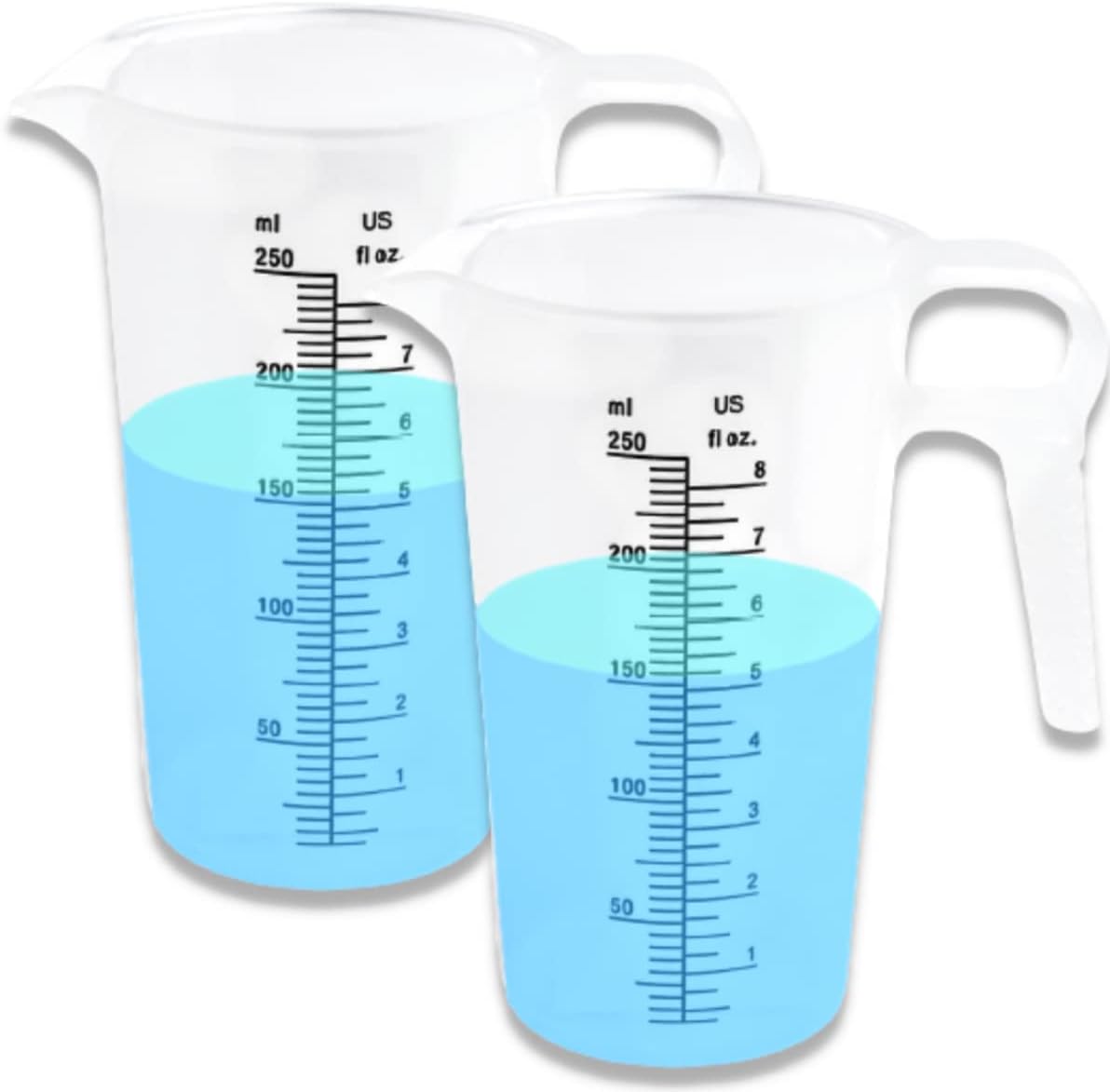 2 Jarras Medidoras Plástico Multiusos 8oz