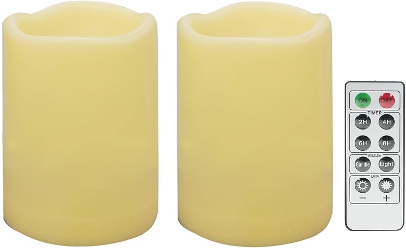 2 Velas LED impermeables exteriores control remoto