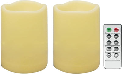 2 Velas LED impermeables exteriores control remoto