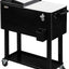 Baúl hielo rodante 80qt carrito fiesta con estante y abridor