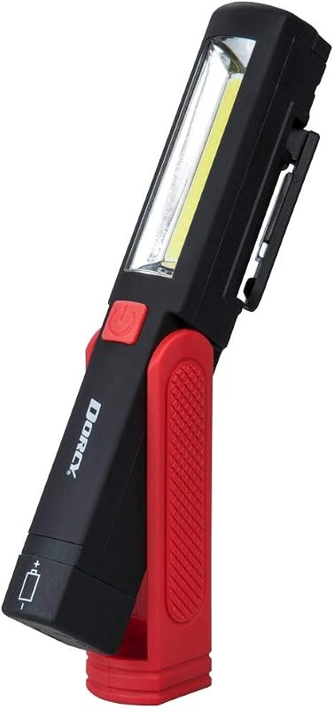 Luz trabajo bolsillo COB 230lúmenes base magnética o clip rojo