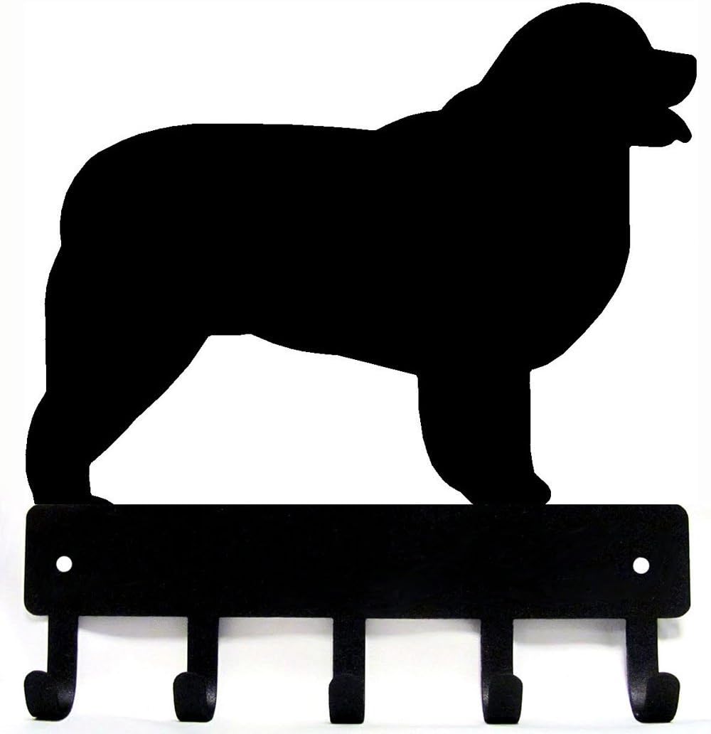 Soporte llaves y correa perro pared 9" 5 ganchos