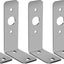 Soportes luz remolque acero galvanizado 4.5x3" set 4