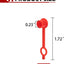 Tapas protectoras grasa plástico rojo pack 30