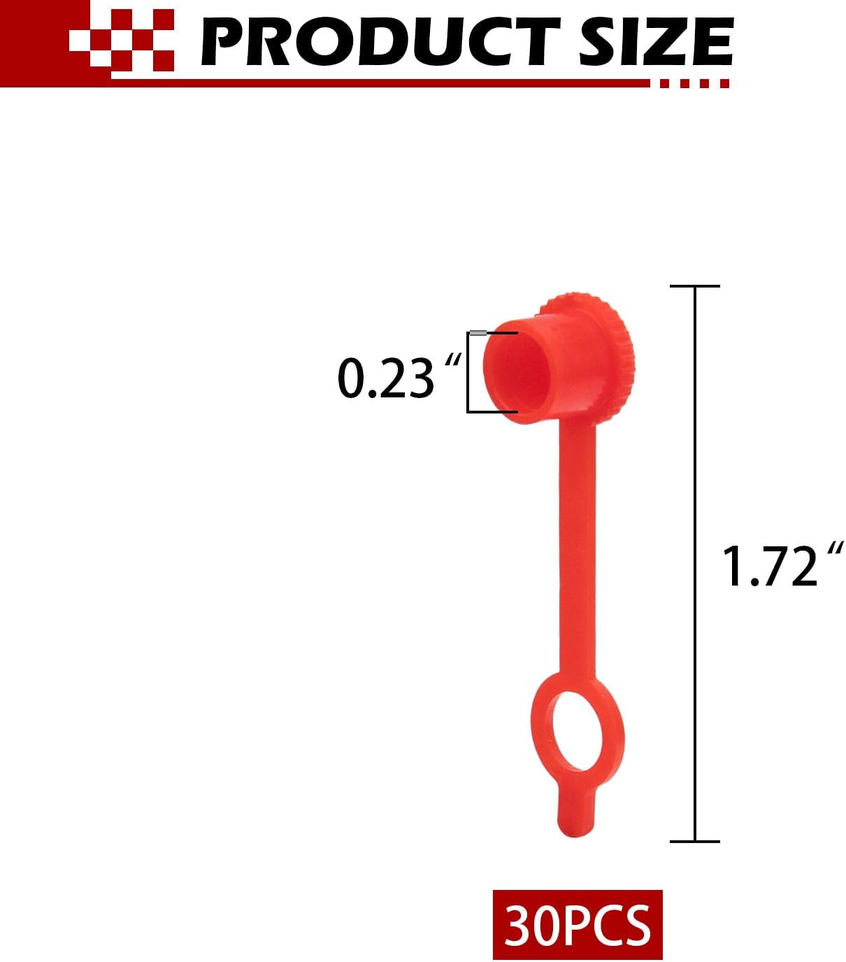 Tapas protectoras grasa plástico rojo pack 30