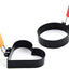 Anillos de huevo para freír huevos molde redondo y corazón 2 piezas