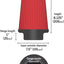 Filtro aire universal Dryflow 21-2100dk redondo cónico 6pulg