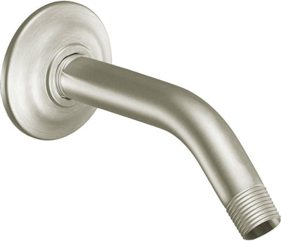 Brazo ducha 8pulg níquel cepillado con brida