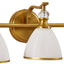 Lámpara baño 3 luces latón vintage con cuentas cristal