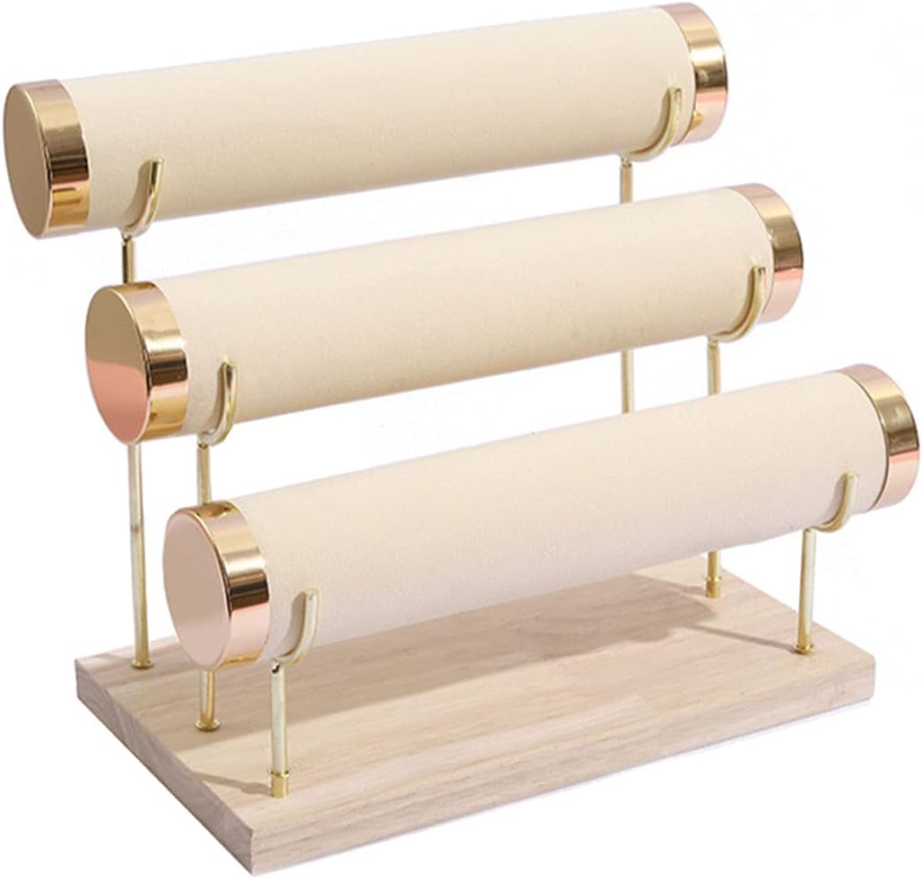 Soporte pulsera desmontable terciopelo beige