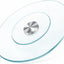 Bandeja giratoria vidrio templado redonda 23.6pulg doble capa