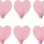 6 Ganchos Pared Corazón Acero Inox Adhesivo Rosa Claro