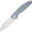 Cuchillo plegable EDC con clip mango titanio M390 azul