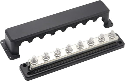 Barra bus alta corriente 600A 8 terminales 3/8"
