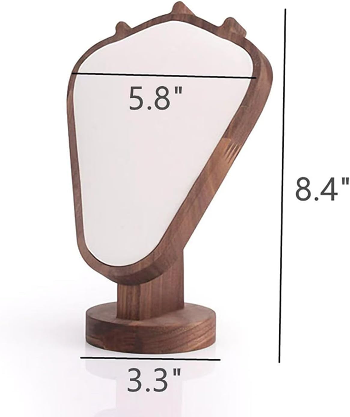 Soporte collares madera nogal tapete cuero escritorio