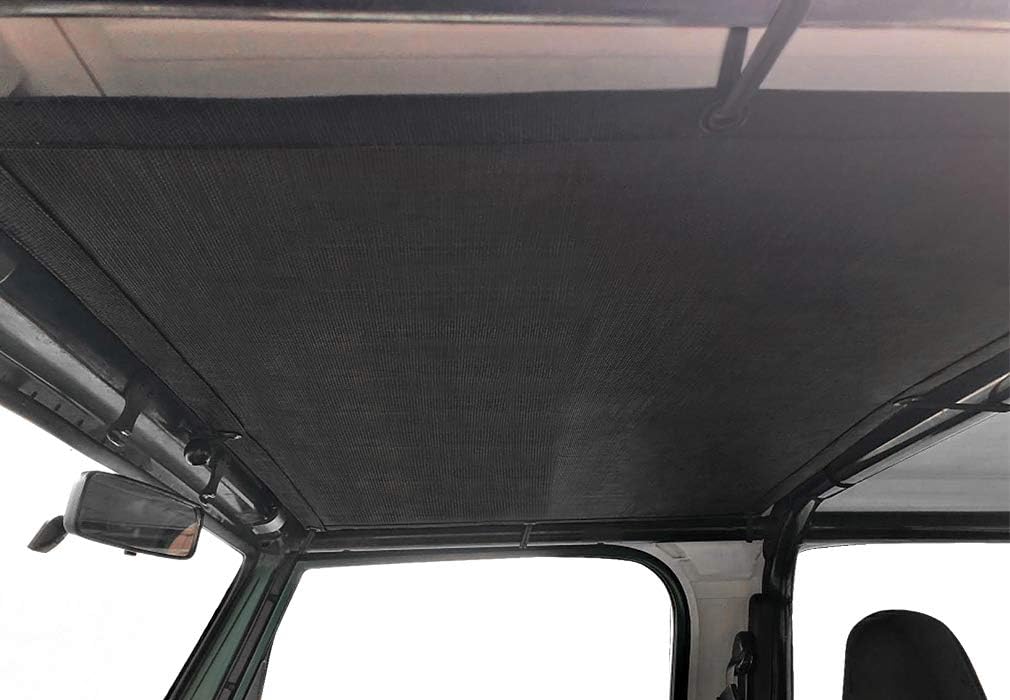 Parasol frontal Jeep Wrangler TJ 97-06 negro malla UV