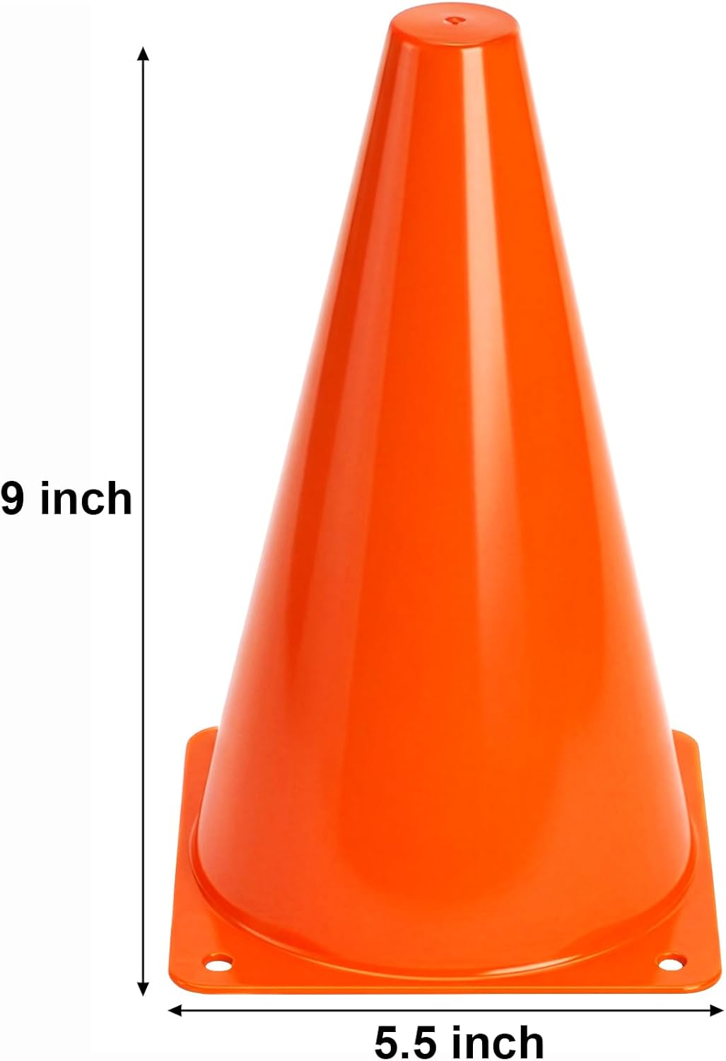 30 Conos Plástico 9" Naranja Uso Interior Exterior