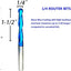2 Pzas Router Bits CNC Espiral 1/4pulg SupeRun 2D 3D