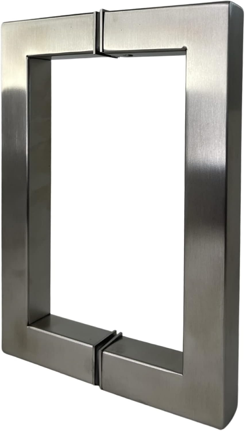 Manija puerta ducha níquel acero inox 6pulg kit instalación