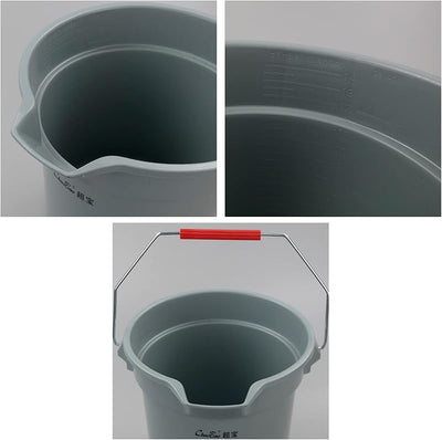 4 Pack Cubeta Limpieza 14qt Redonda Resistente Gris