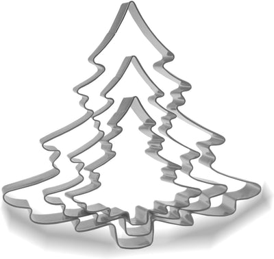 Set 3 Pzas Cortadores Galletas Navidad Acero Inox