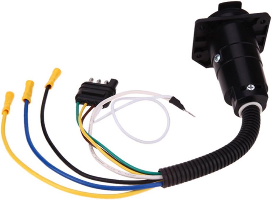 Convertidor enchufe plano 4 a 7 vías para RV y barco