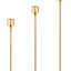 3 Candelabros Dorados para Velas Cónicas Bodas Fiestas