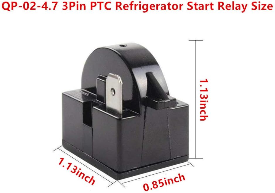 Relé arranque refrigerador 4.7 ohm y protector 1/2 hp