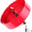 Kit sierra bimetálica HSS 100mm para tableros cornhole