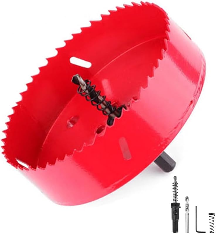 Kit sierra bimetálica HSS 100mm para cornhole madera plástico yeso