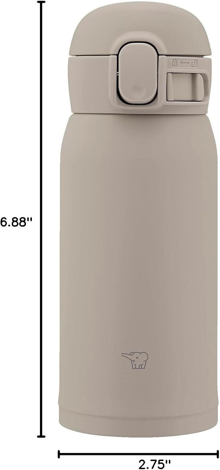 Taza acero inox 12oz color gris