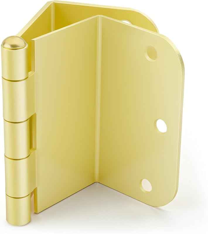3 Pzas Bisagras Puerta Doradas 3.5" Latón Cepillado
