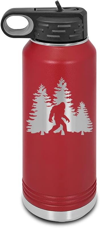 Botella acero inox grabada láser con pajilla color camello 32