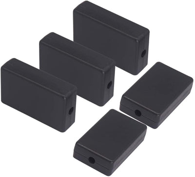 5 Cajas Plástico ABS para Proyectos Eléctricos Negro