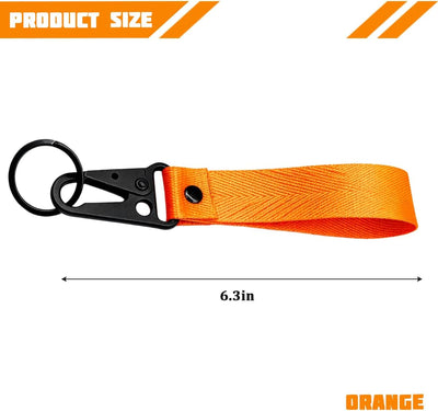Llavero metal antipérdida universal para auto y moto naranja