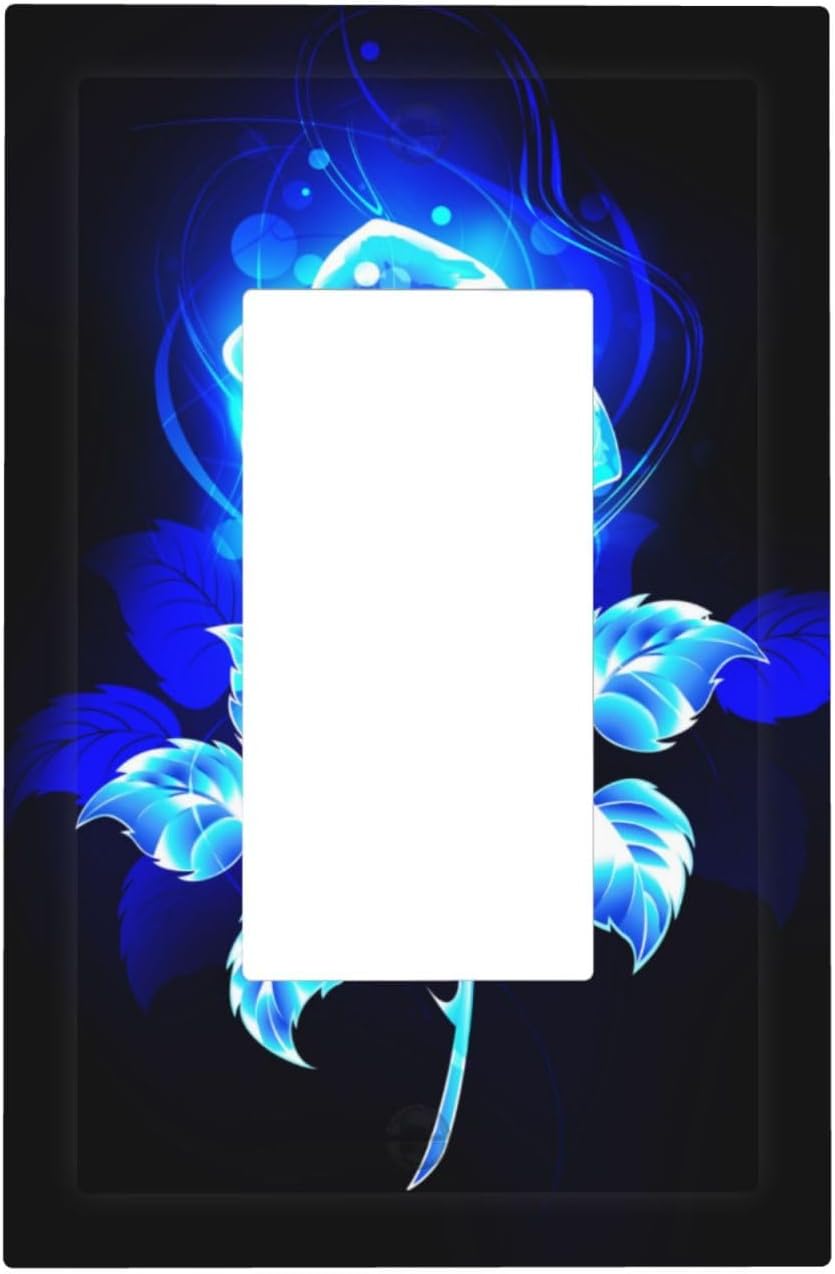 Placa interruptor flor rosa dorada azul 1 Gang cocina hogar