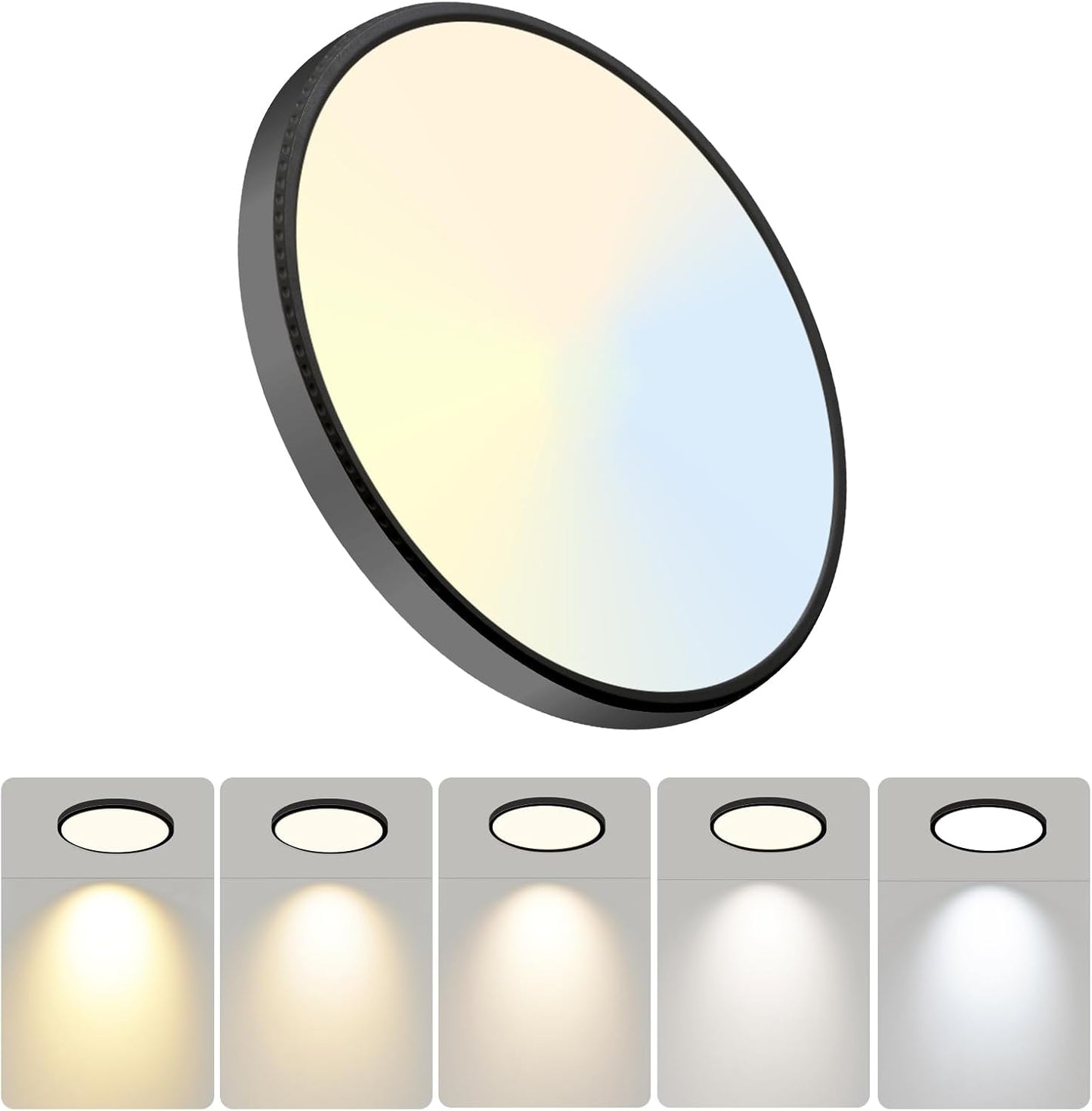 Luces techo LED 7.5pulg 5 colores 3000-6000K ultrafinas