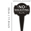 Letrero No Soliciting para casa aluminio negro 11.8x5.9pulg