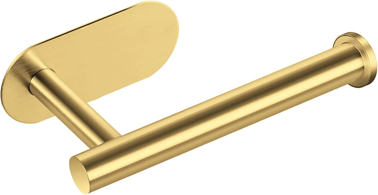 Portarrollos acero inox cepillado dorado para pared cocina baño
