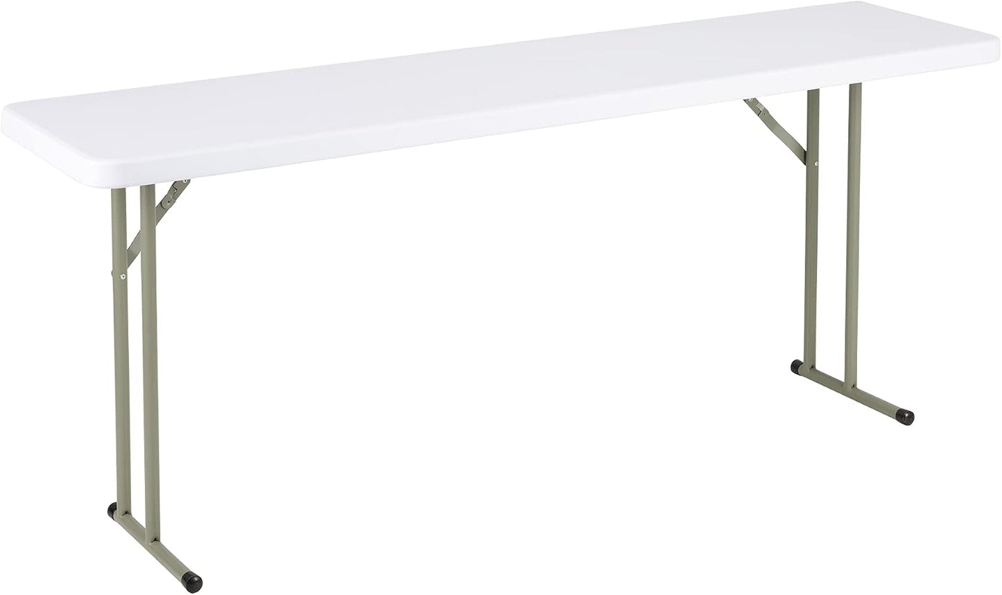 Mesa entrenamiento plegable plástico 6ft rectangular blanco