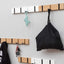 Perchero plegable madera 4 ganchos naturales para pared