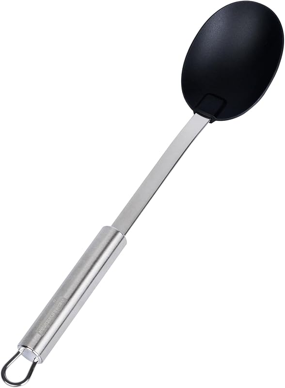 Cuchara servir nailon 12.5pulg mango acero inox lavavajillas