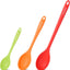 Set 3 Cucharas Silicón 7.9-14.2pulg Antiadherentes Rojo