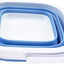 Cubo limpieza 5L plegable camping hogar blanco/azul
