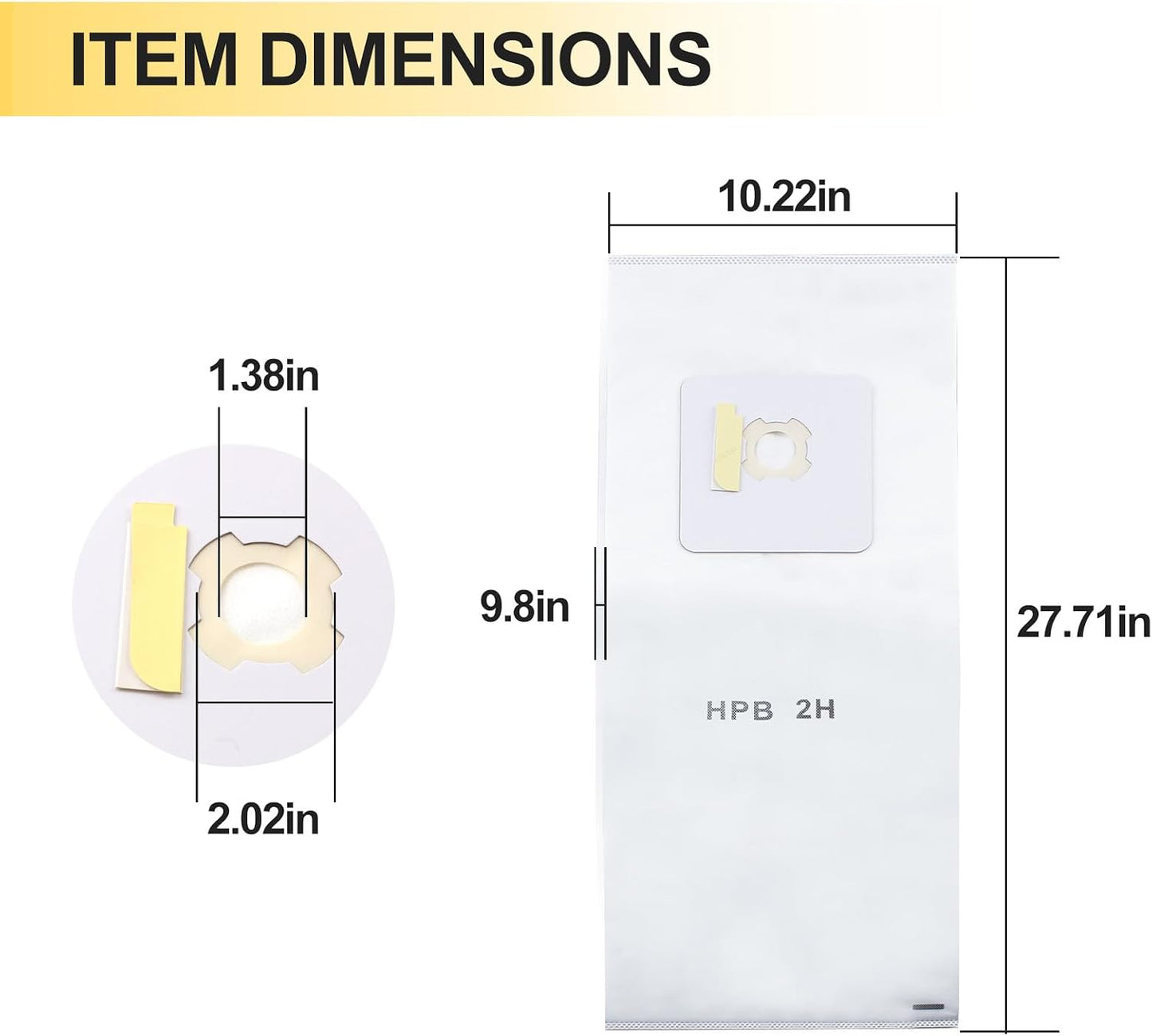 Bolsa filtro HEPA 5 capas comp VacuMaid AstroVac Valet