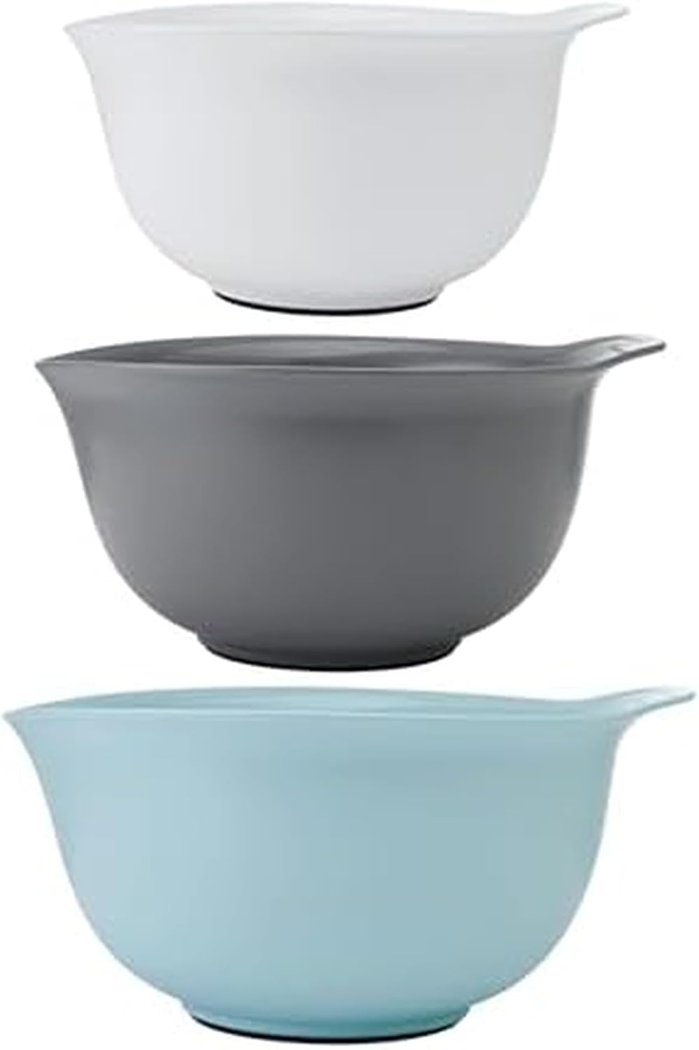 Set 3 Cuencos Plástico para Mezclar 2.5-4.5qt Multicolor
