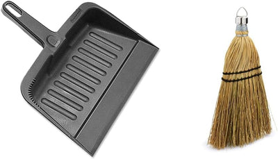Recogedor escoba 12pulg cerdas naturales color carbón