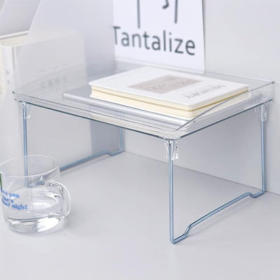 Estante acrílico transparente plegable para cocina baño despensa