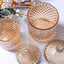 Set organiz. alimentos tarro cristal facetado con tapa
