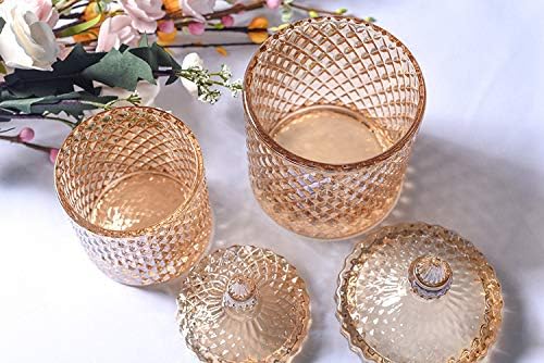 Set organiz. alimentos tarro cristal facetado con tapa